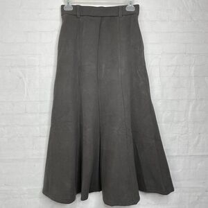 OGL Umbrella Midi Skirt Womens Small Gray Wool Blend High Rise Ultra Flare Hem